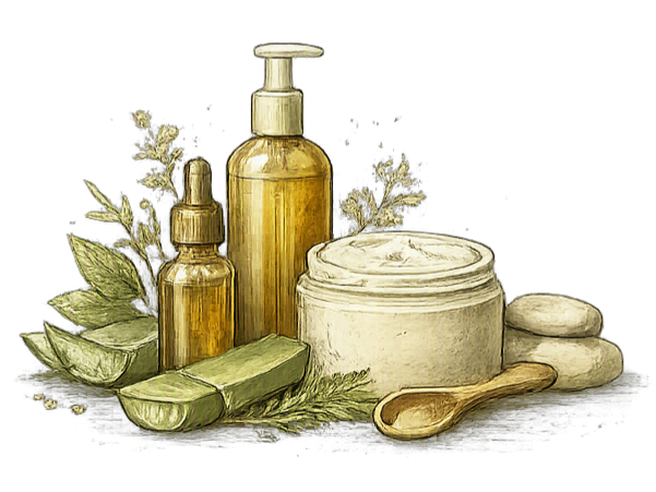 Mixed materials and ingredients graphic
